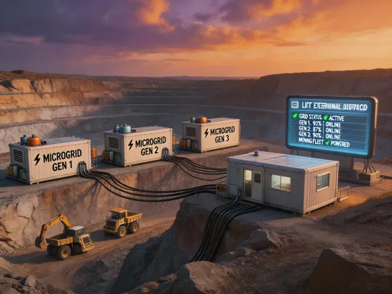 Remote mining microgrid
